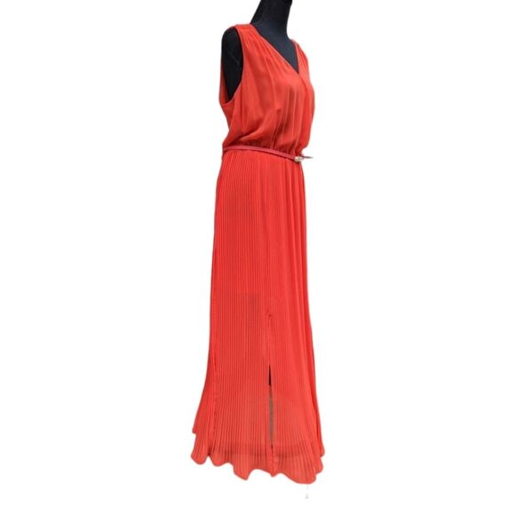 OasisWomen's Red Pleated Maxi Dress / Red Pleated Flare In‎ Sz 14 - Picture 4 of 16